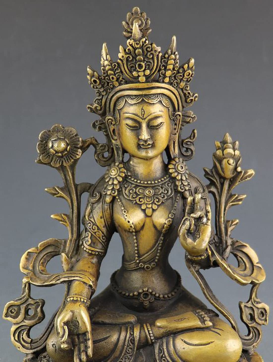 Amazon.co.jp: 8.4インチ チベット仏教 ホワイトターラ女神 ドルマ菩薩